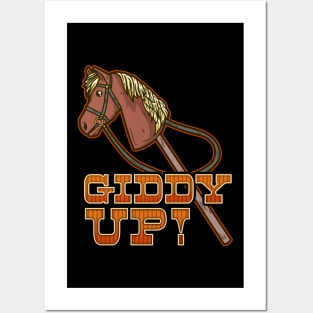 Giddy Up hobbyhorsing design for a hobbyhorse equestrian Posters and Art